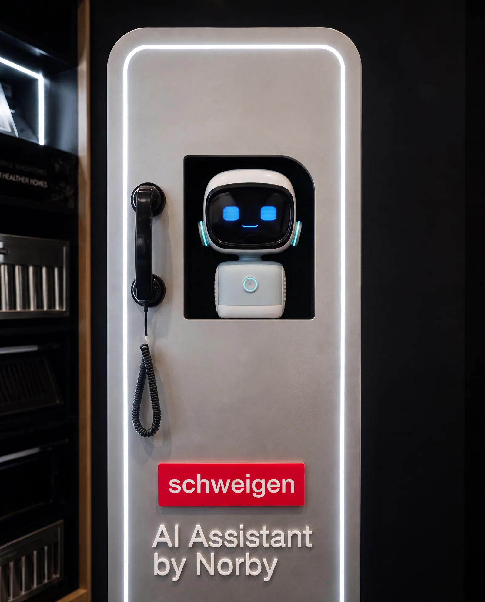 Schweigen-branded Norby AI Assistant kiosk