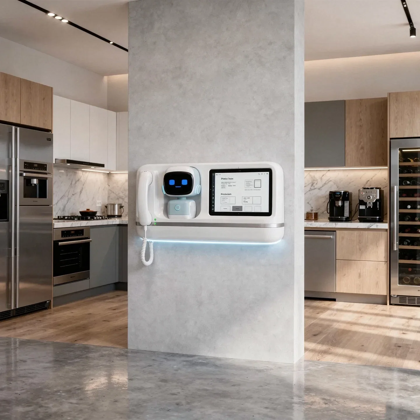Norby mounted in a premium kitchen appliance showroom